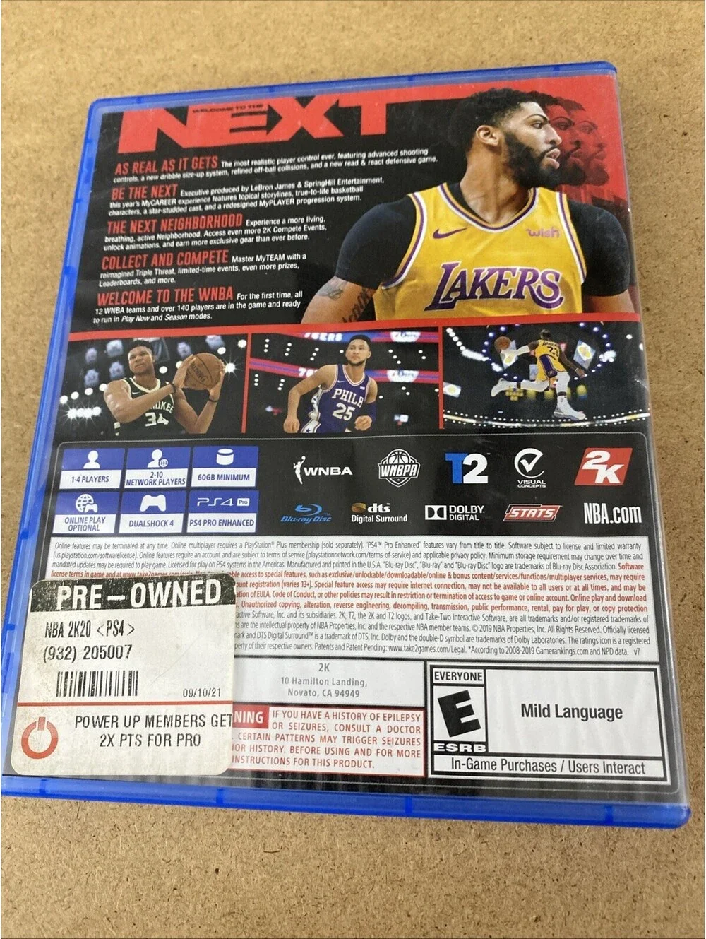 NBA 2K20 PS4 PlayStation 4 - Complete Anthony Davis